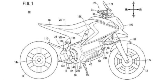 สิทธิบัตรใหม่เผยการออกแบบรถมอเตอร์ไซค์พลังงานไฟฟ้าจากแบรนด์ Honda ในสไตล์ Mini-Moto