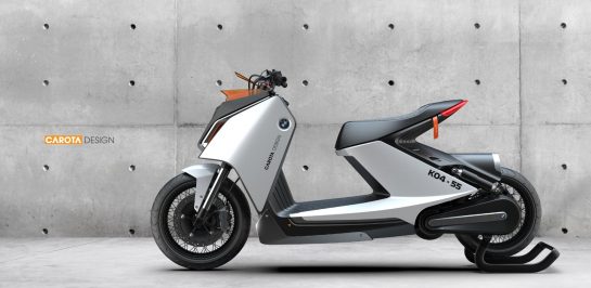 BMW K04-55 รถสกู๊ตเตอร์พลังงานไฟฟ้าแนวคิดที่อยู่ในความทรงจำ