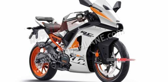 เรนเดอร์อย่างไม่เป็นทางการของ KTM RC 390 จากภาพ Spyshot